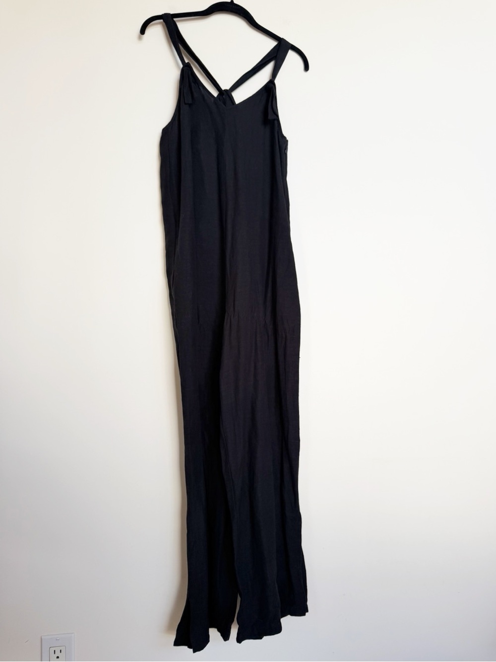 HATCH Maternity The Noa Jumper in Black Linen Size 0 / XS